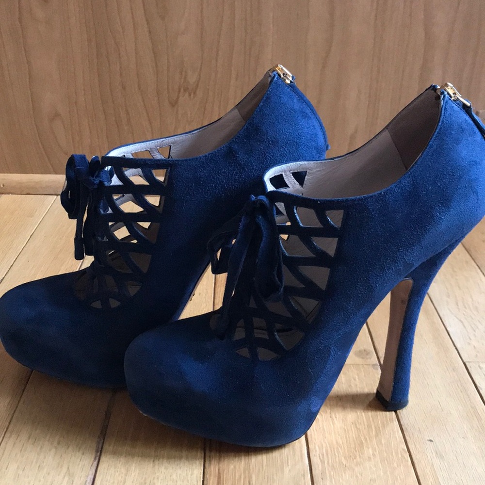 Prada Suede Platform Pumps